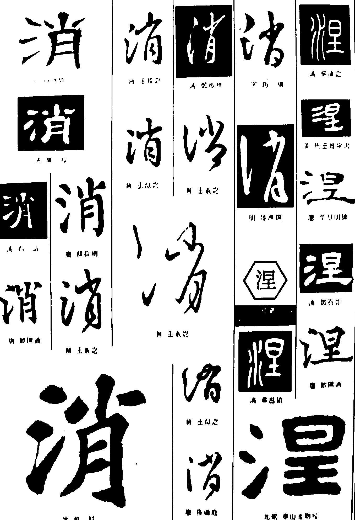 消涅 艺术字 毛笔字 书法字 繁体 标志设计 