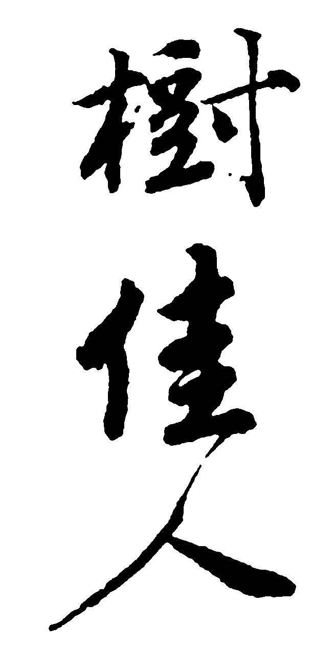 树佳人 艺术字 毛笔字 书法字 繁体 标志设计 