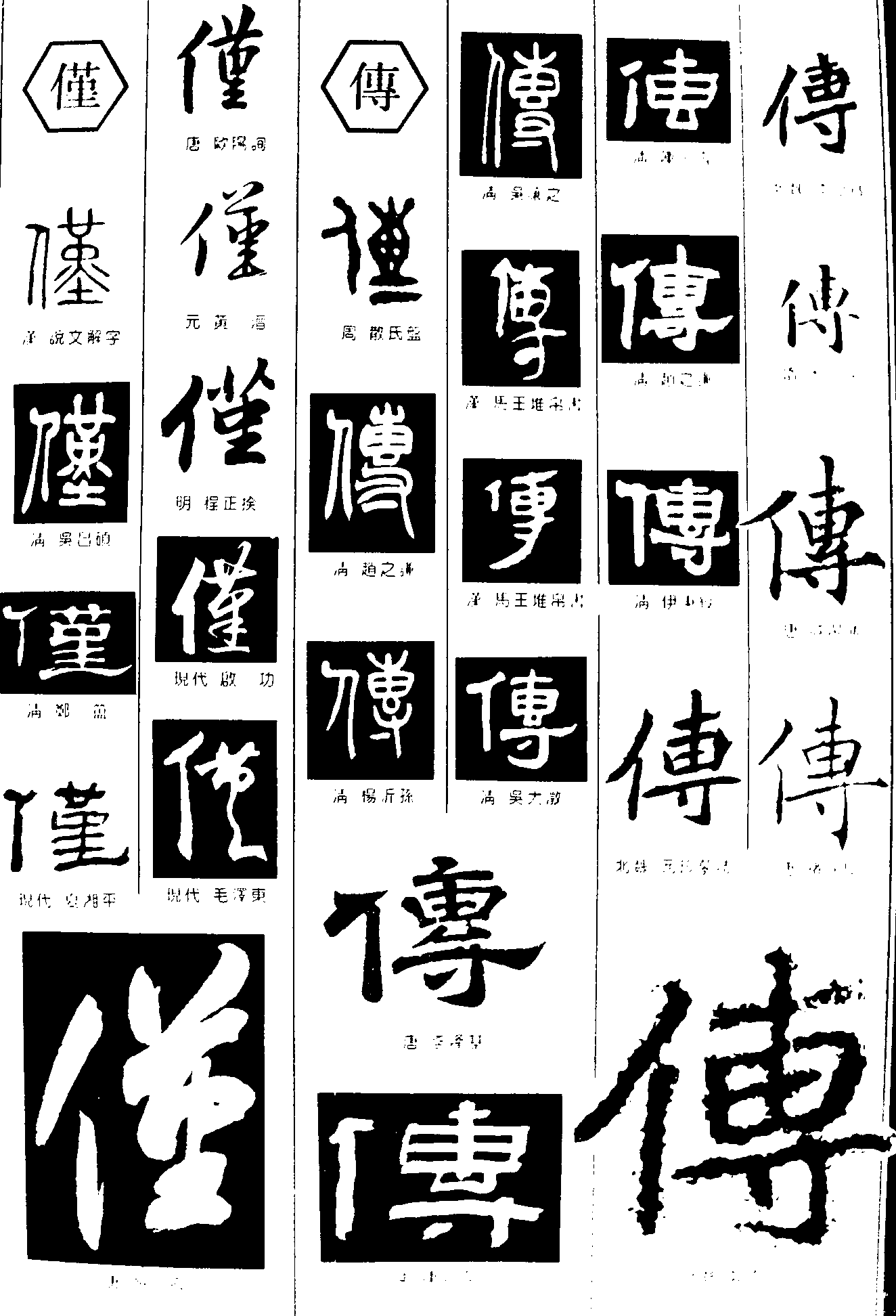 僅传 艺术字 毛笔字 书法字 繁体 标志设计 