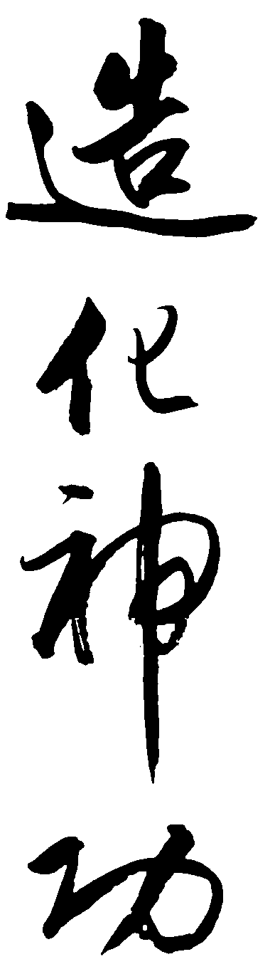 造化神功 艺术字 毛笔字 书法字 繁体 标志设计 