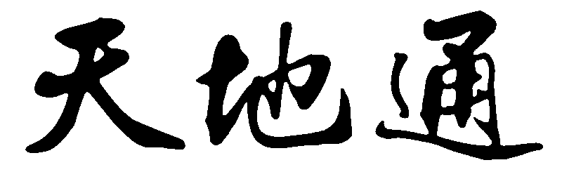 天地通 艺术字 毛笔字 书法字 繁体 标志设计 