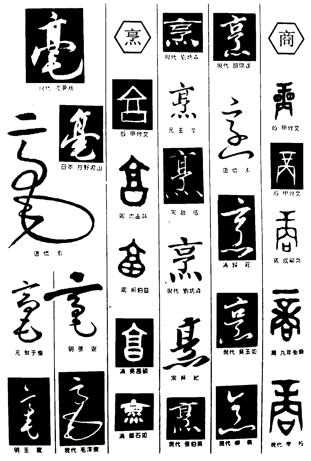 毫烹商 艺术字 毛笔字 书法字 繁体 标志设计 