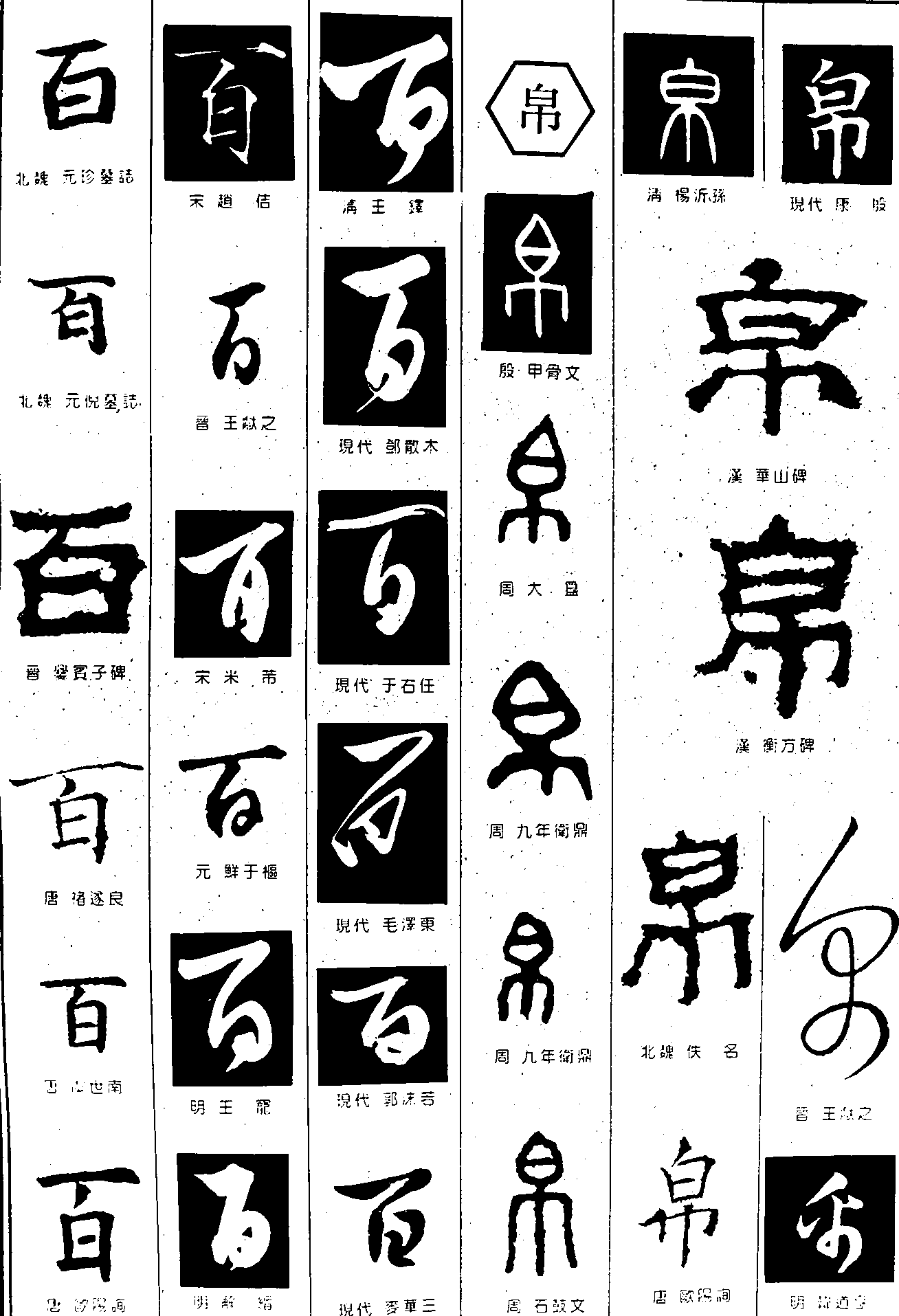 百帛 艺术字 毛笔字 书法字 繁体 标志设计 