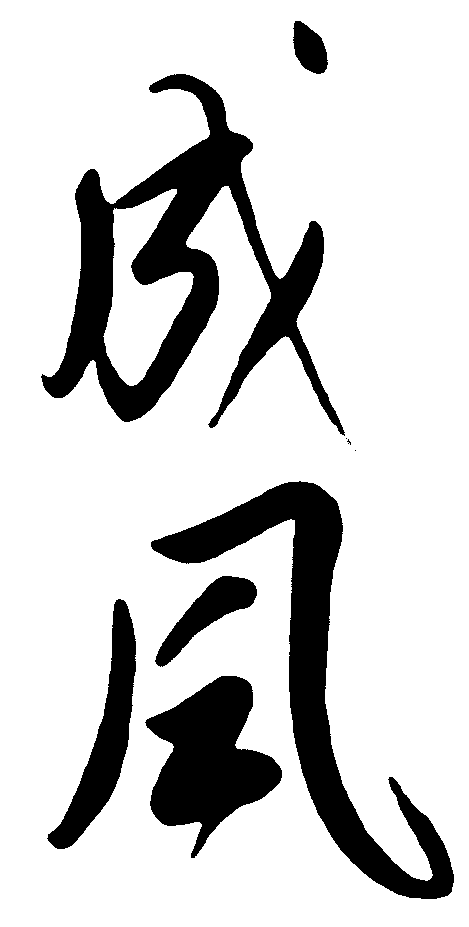 成风 艺术字 毛笔字 书法字 繁体 标志设计 