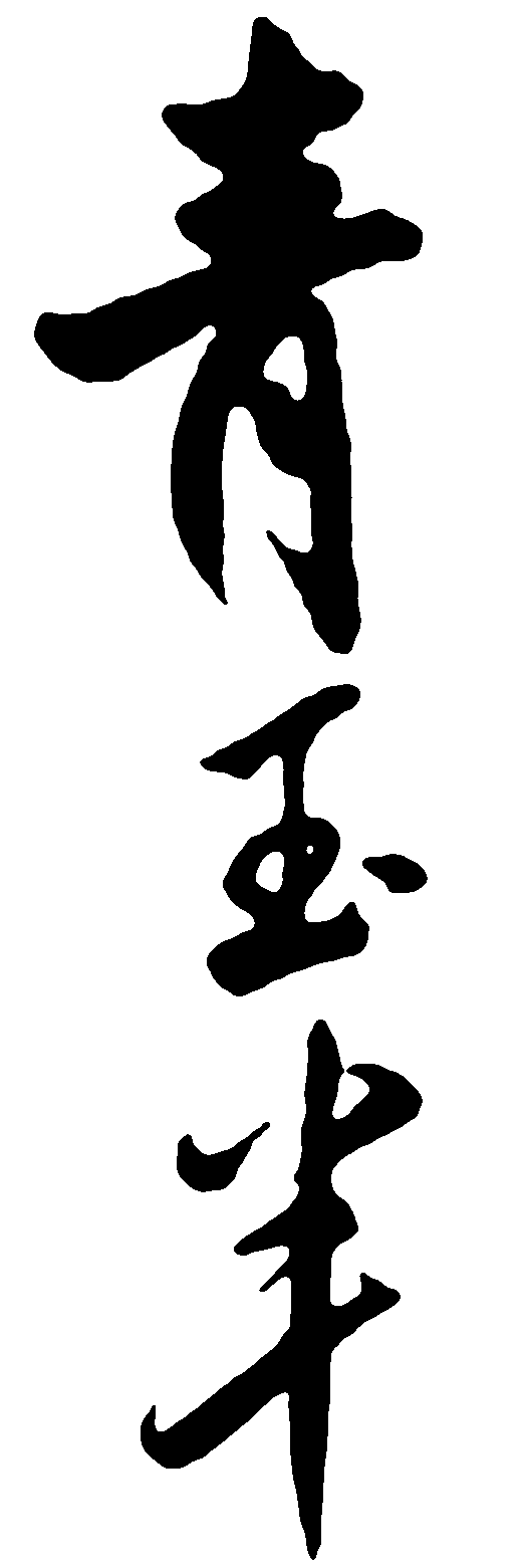 青玉半 艺术字 毛笔字 书法字 繁体 标志设计 