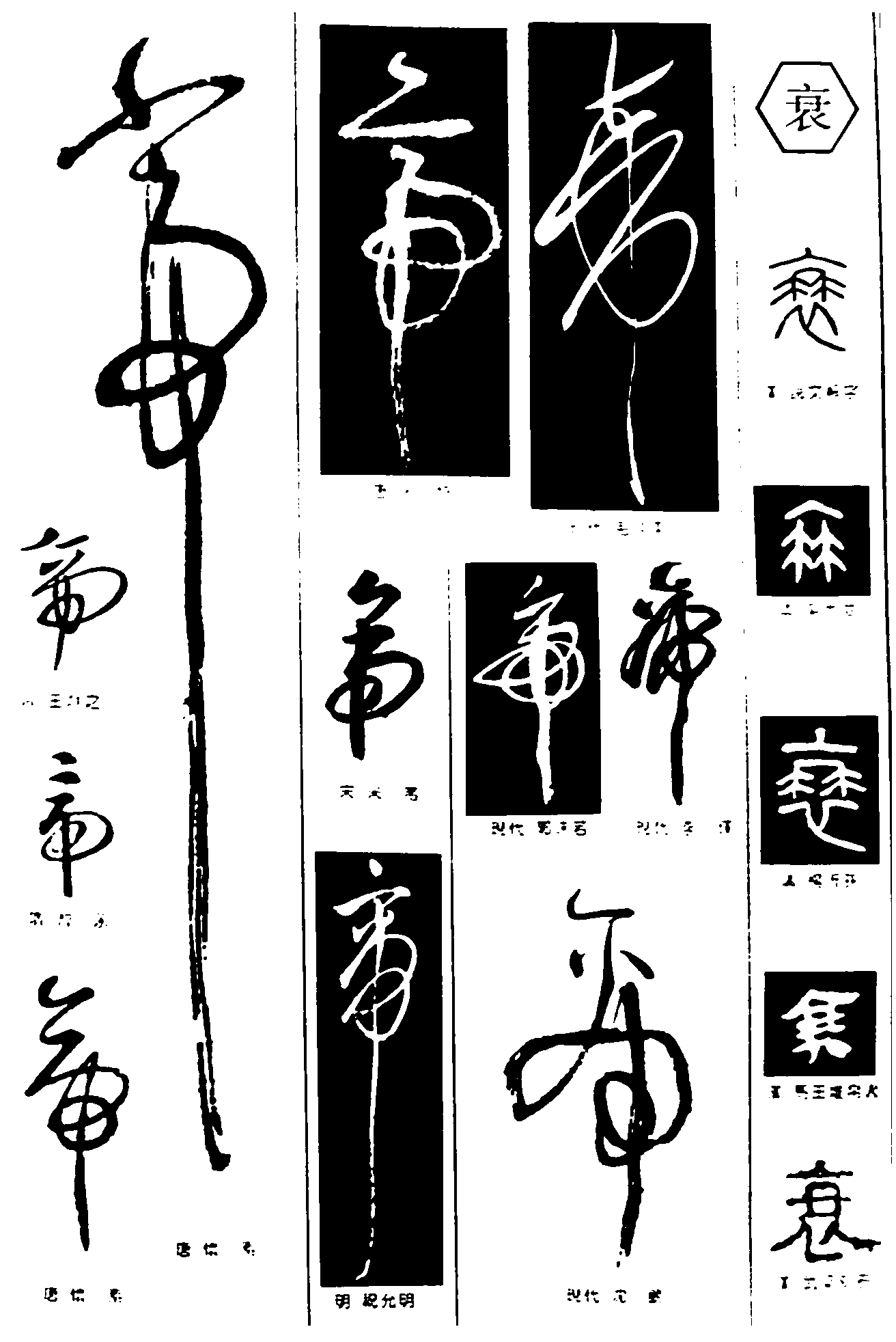 衰 艺术字 毛笔字 书法字 繁体 标志设计 