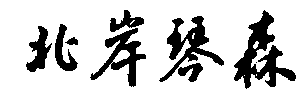 北岸琴森 艺术字 毛笔字 书法字 繁体 标志设计 