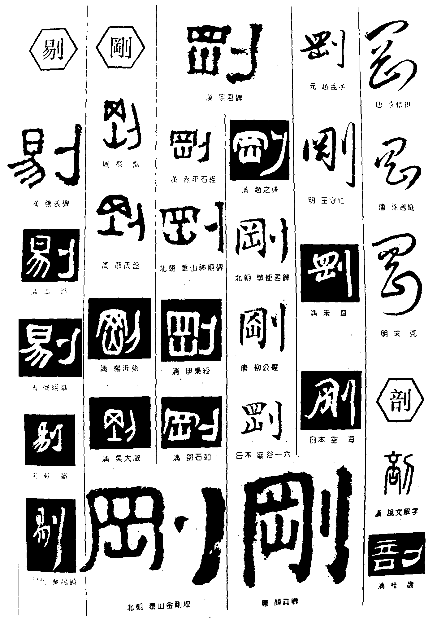 剔刚剖 艺术字 毛笔字 书法字 繁体 标志设计 