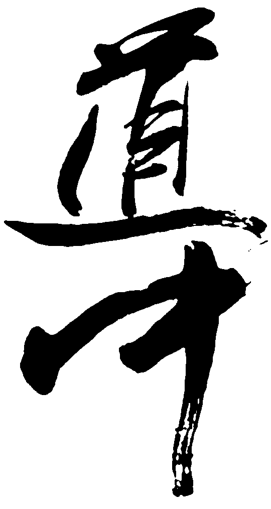 道中 艺术字 毛笔字 书法字 繁体 标志设计 