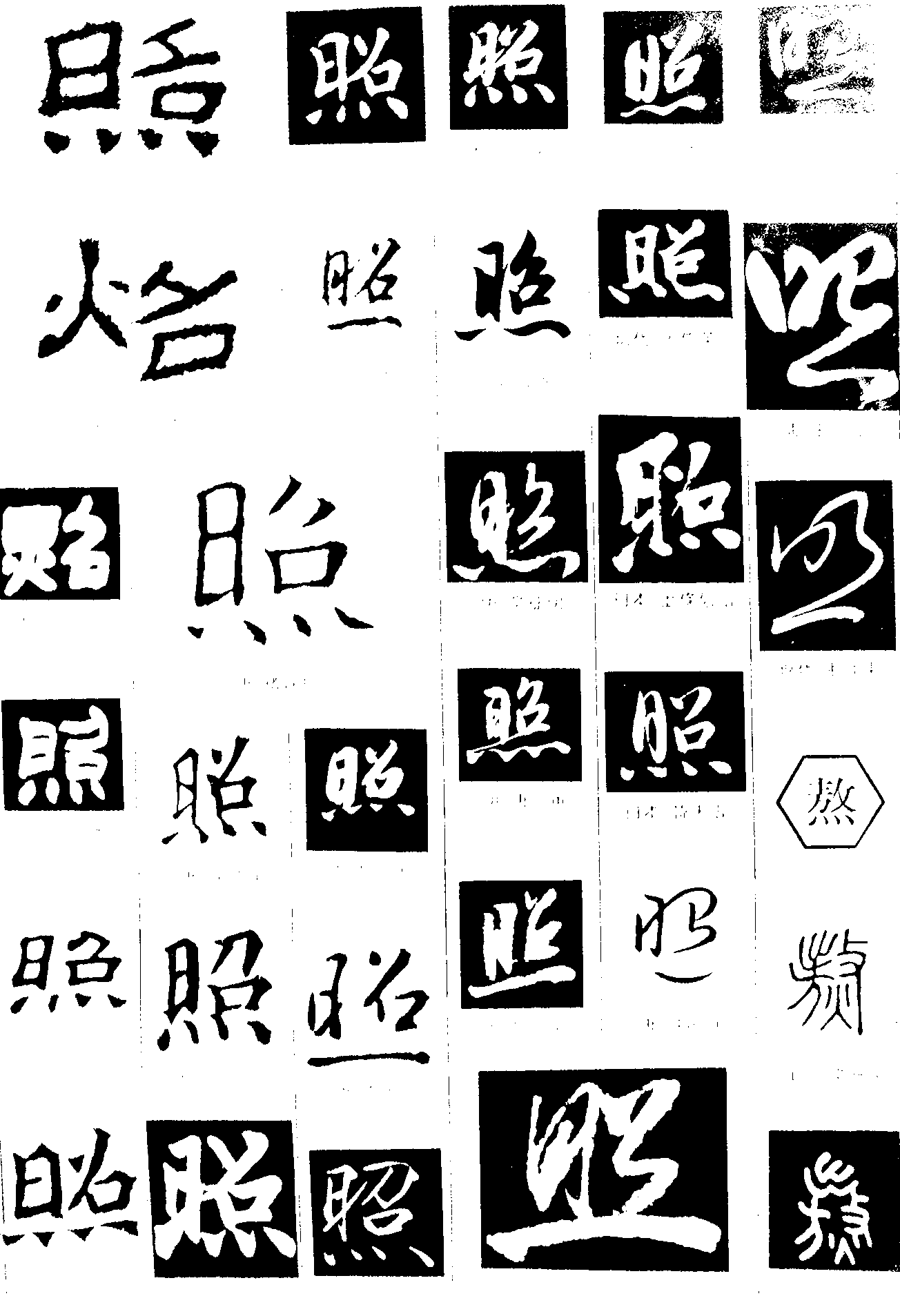 照熬 艺术字 毛笔字 书法字 繁体 标志设计 