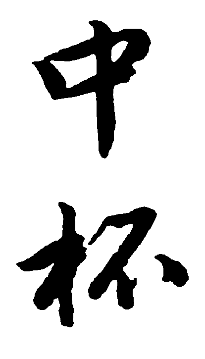 中杯 艺术字 毛笔字 书法字 繁体 标志设计 