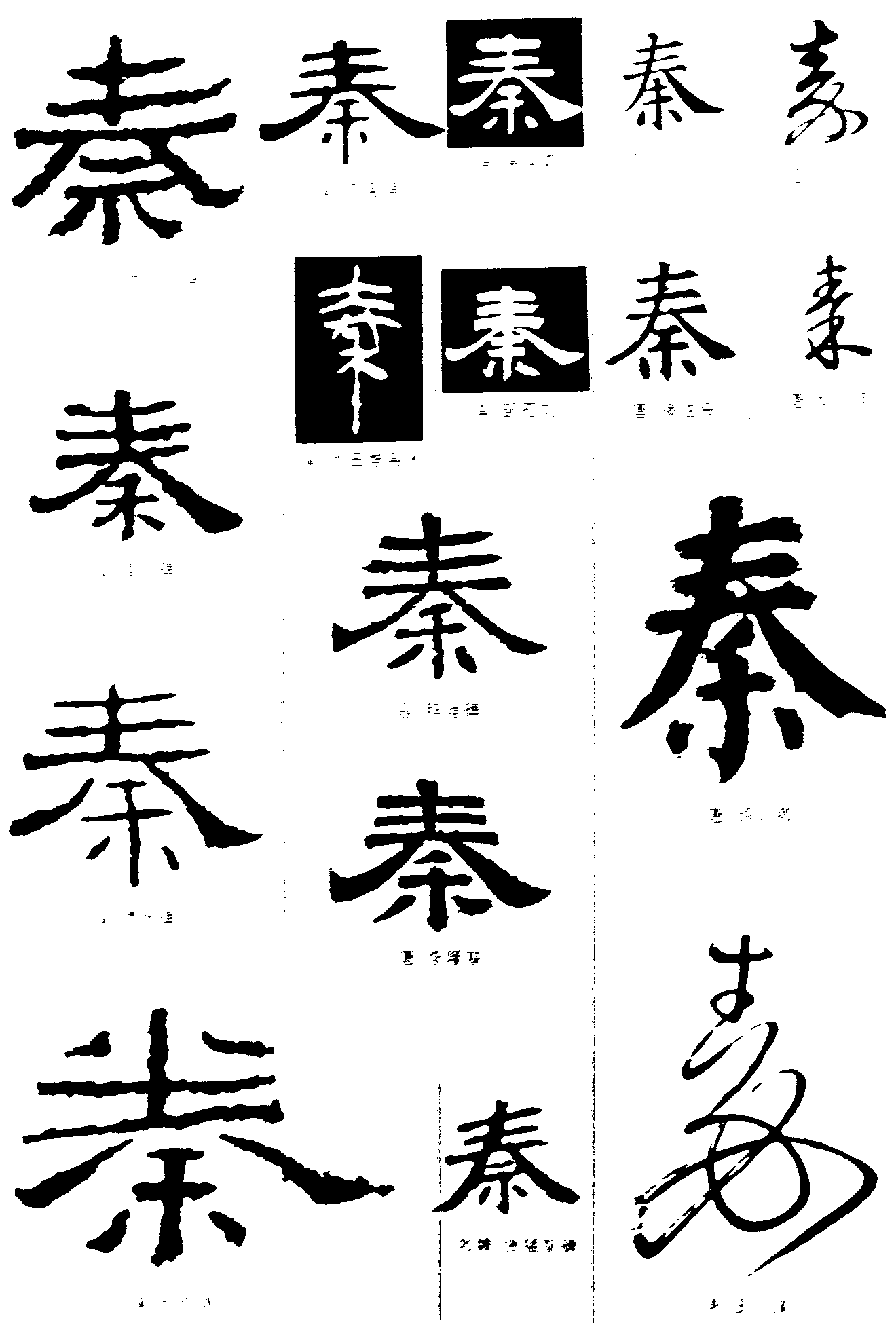 秦 艺术字 毛笔字 书法字 繁体 标志设计 