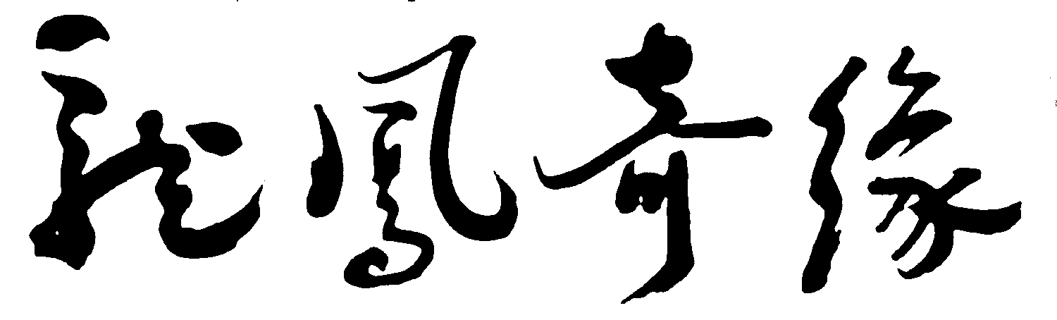 龙凤奇缘 艺术字 毛笔字 书法字 繁体 标志设计 