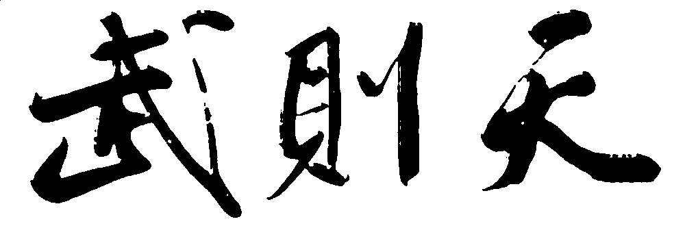 武则天 艺术字 毛笔字 书法字 繁体 标志设计 