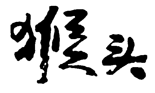 猴头 艺术字 毛笔字 书法字 繁体 标志设计 