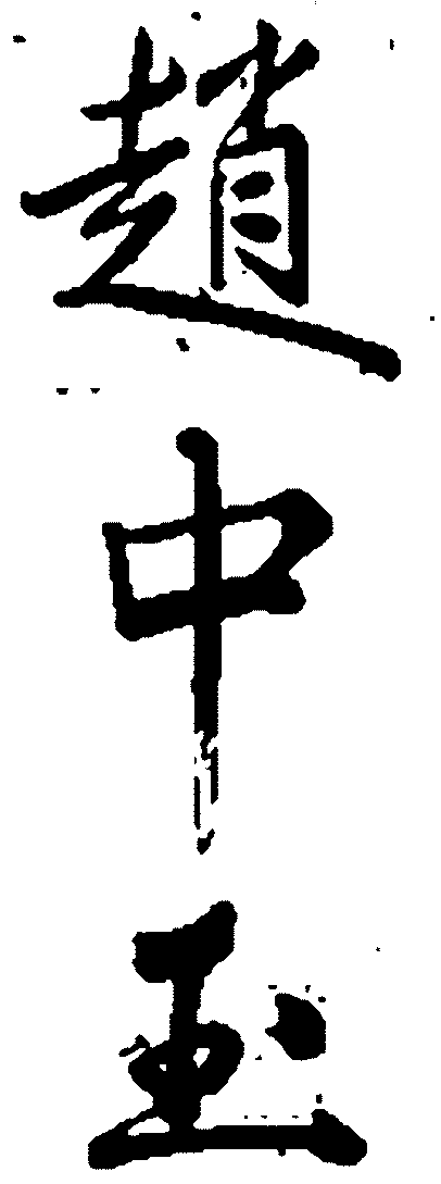 赵中玉 艺术字 毛笔字 书法字 繁体 标志设计 